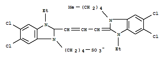 5,6-二氯-2-[3-（5,6-二氯-1-乙基-1,3-二氫-3-戊基-2H-苯並咪唑-2-亞基）-1-丙烯基]-1-乙基-3-（4-磺丁基）-1H-