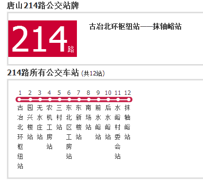 唐山公交214路