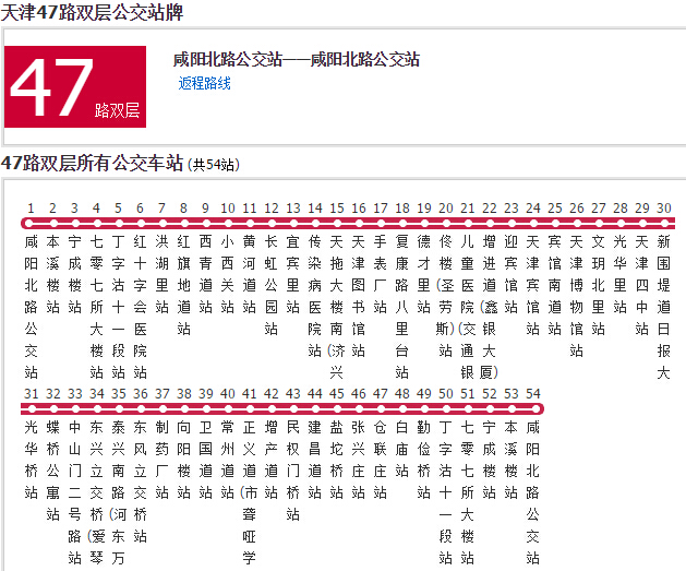 天津公交47路雙層