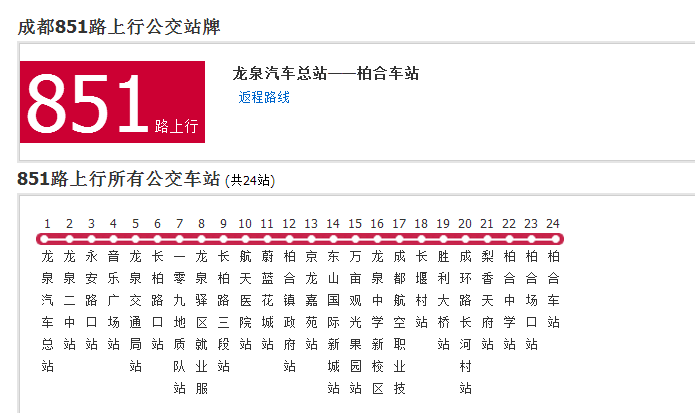 成都公交851路