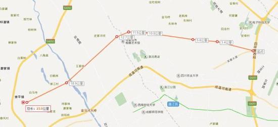 成溫崇快速路示意圖