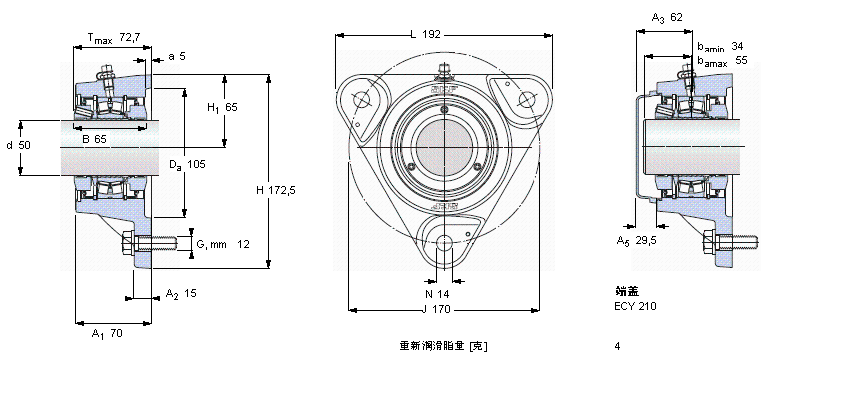 SKF FYNT50F軸承