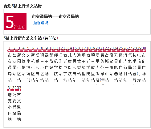 宿遷5路公交線路(宿遷5路公交)