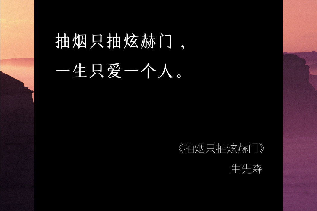 抽菸只抽炫赫門(生先森演唱歌曲)