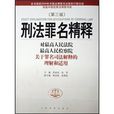 刑法罪名精釋：對最高人民法院最高人民檢察院關於罪名司法解釋的理解和適用