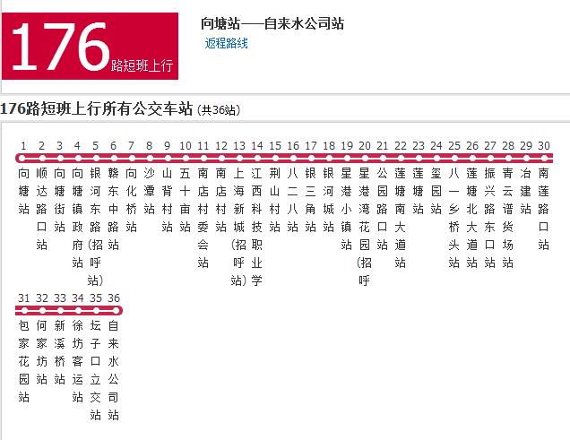 南昌公交176路短班