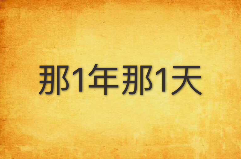 那1年那1天