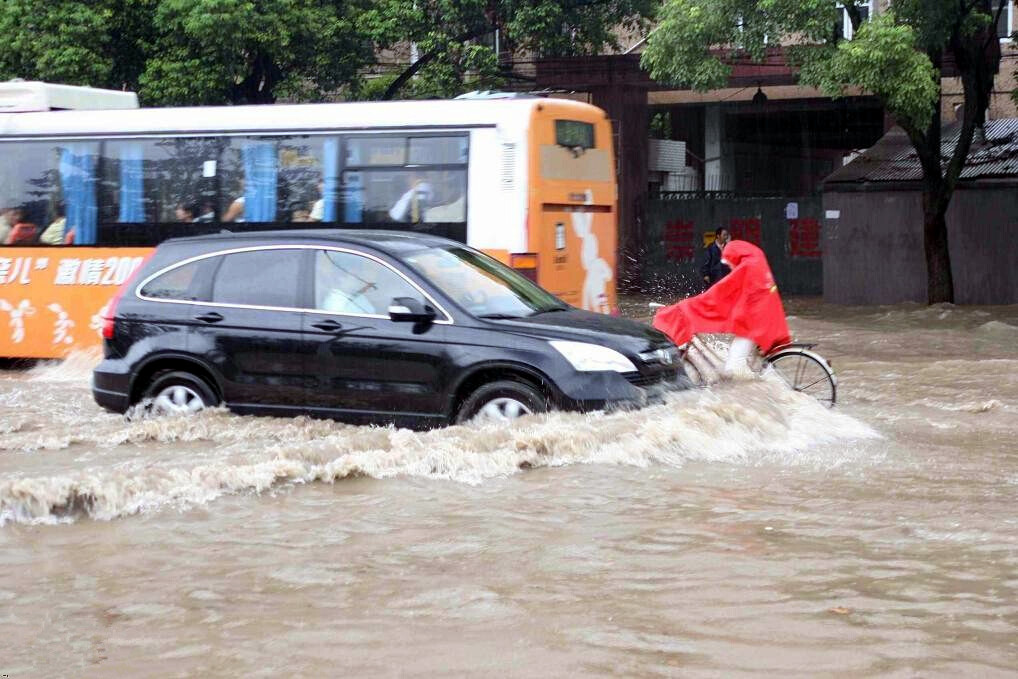 道路大量積水