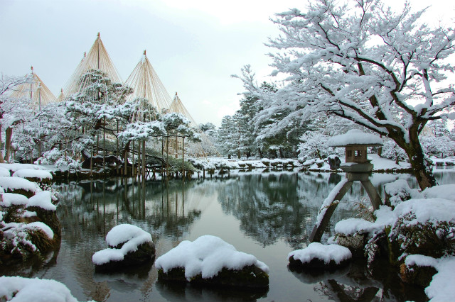 兼六園雪景