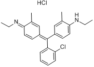 4-[（2-氯苯基）[4-（乙基亞氨）-3-甲基-2,5-環己二烯-1-亞基]甲基]-N-乙基-2-甲基苯胺鹽酸鹽