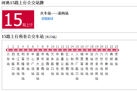 河池公交15路