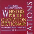 The new international Websters pocket quotation dictionary of the English language