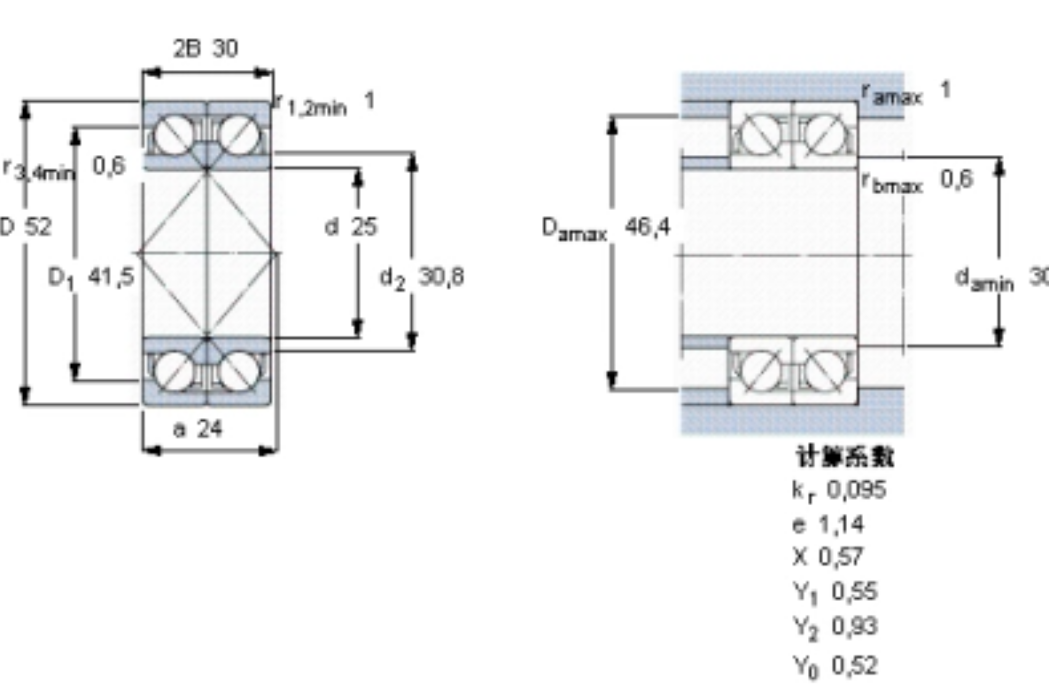 SKF 2×7205BEGBY軸承