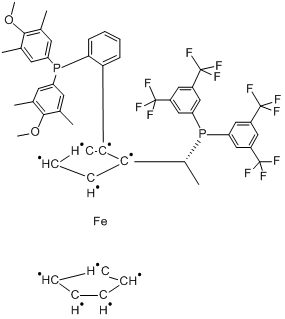 (R)-1-[(R)-2-（2\x27-二（3,5-二甲基-4-甲氧基苯基）苯基膦）三戊鐵基]乙基（雙-3,5-三氯甲基苯基）膦