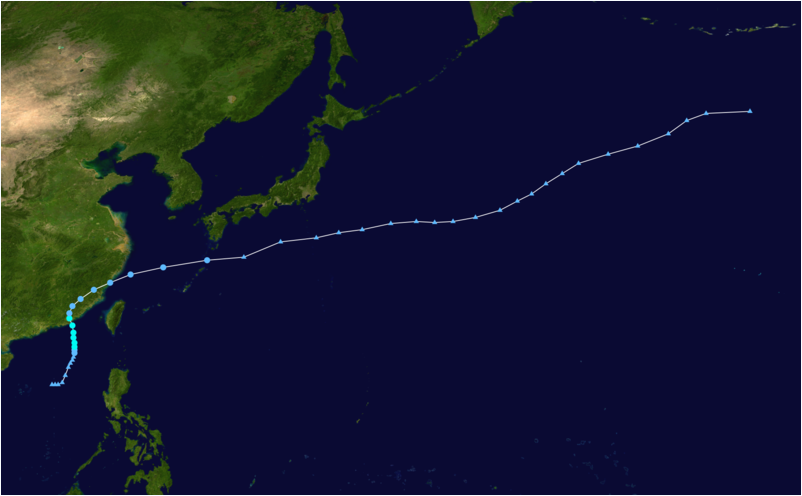 熱帶風暴海貝思  路徑圖