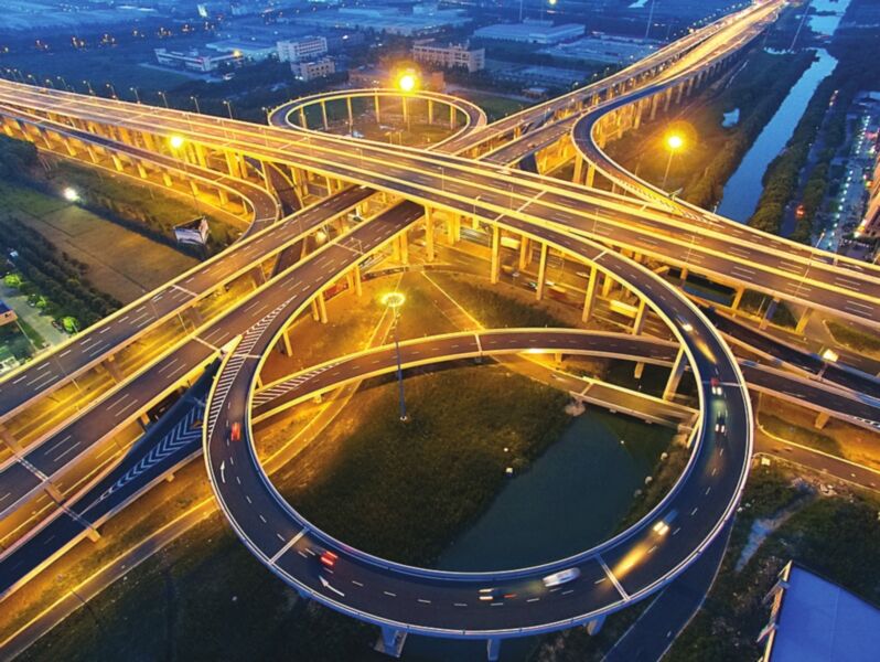 中環西南部高新區互通夜景