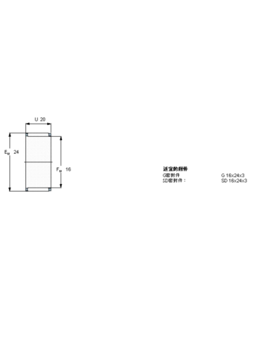 SKF K16x24x20軸承