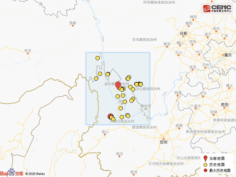 歷史地震分布