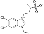 5,6-二氯-1-乙基-2-甲基-3-（3-磺基丁基）苯並咪唑內鹽