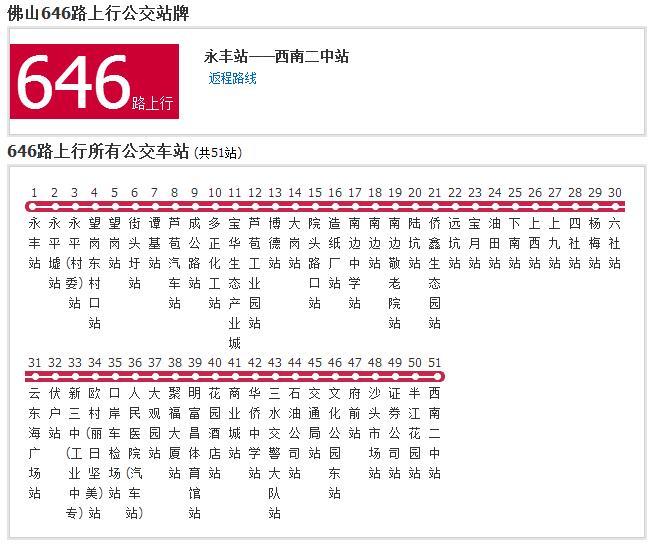 佛山公交646路