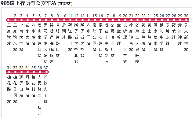 長沙公交905路