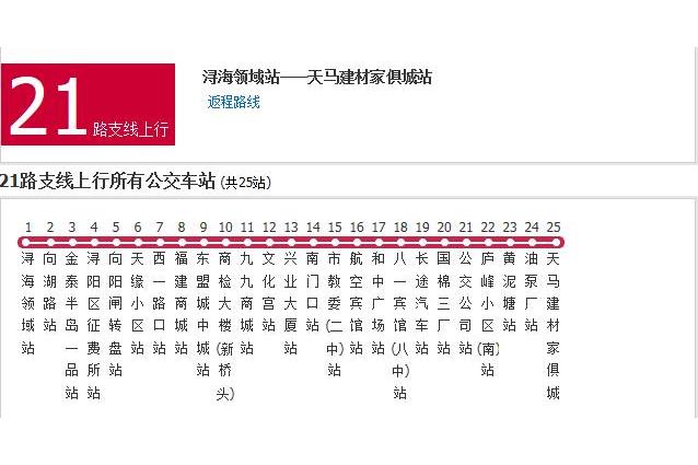 九江公交21路支線