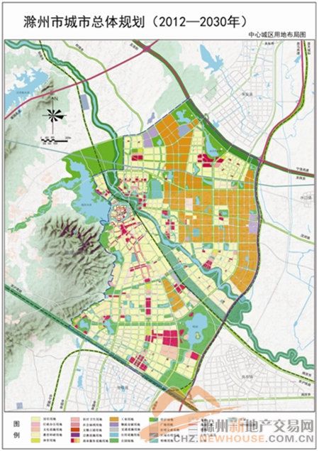 安徽省人民政府關於滁州市城市總體規劃的批覆