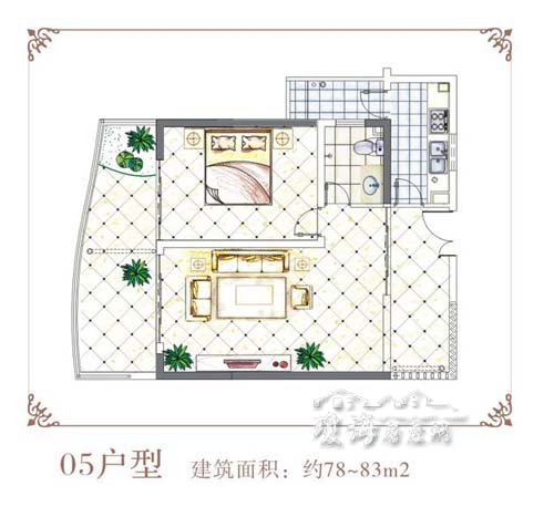 05戶型:建築面積約78-83平方