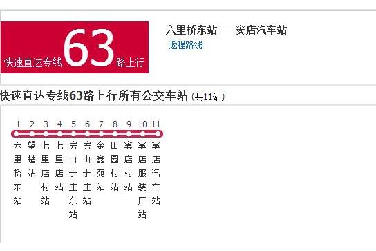 北京公交快速直達專線63路