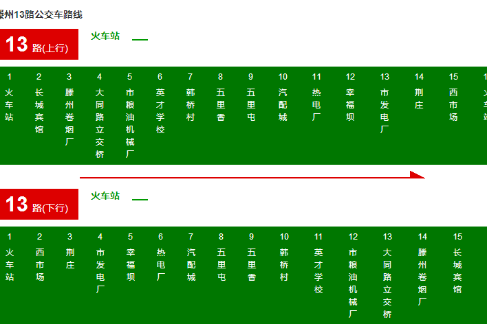 滕州公交13路