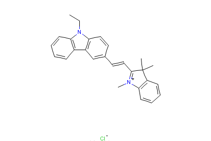 3-[（1,3-二氫-1,3,3-三甲基-2H-吲哚-2-亞基）亞乙基]-9-乙基-3H-卡唑翁氯化物