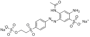 4-（乙醯氨基）-2-氨基-5-[[4-[[2-（硫氧）乙基]磺醯基]苯基]偶氮]苯磺酸二鈉
