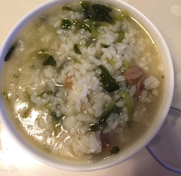 青菜鹹肉粥