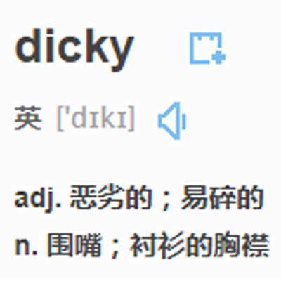 dicky(英語單詞)