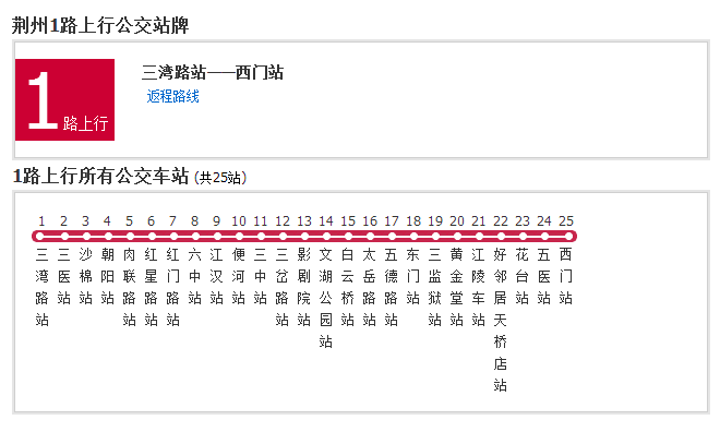 荊州公交1路