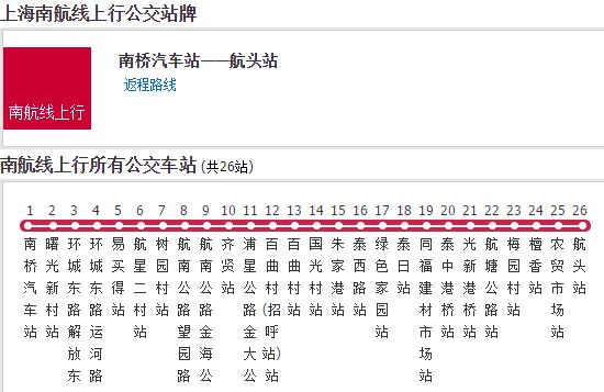 上海公交南航線