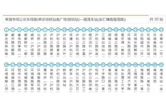 上海公交莘海專線