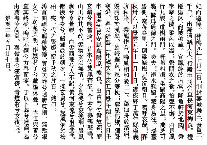 大唐故襄城縣主（李令暉）墓志銘並序