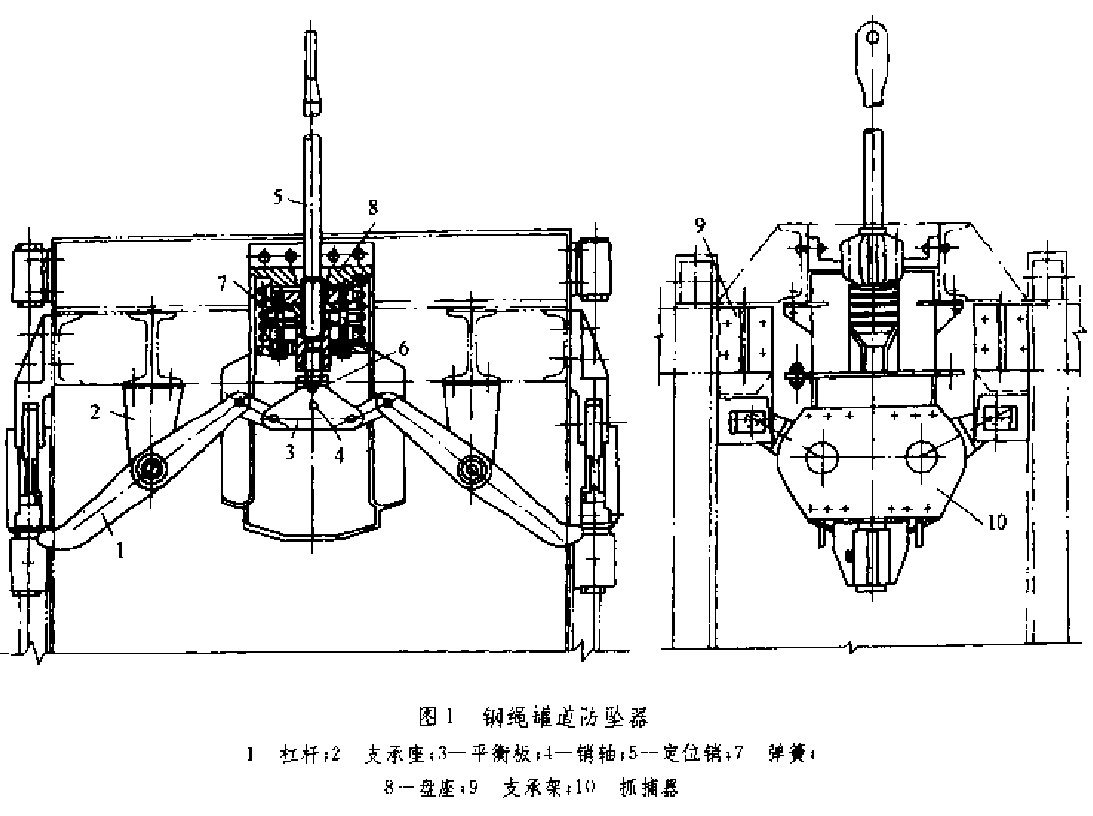 礦井提升防墜器