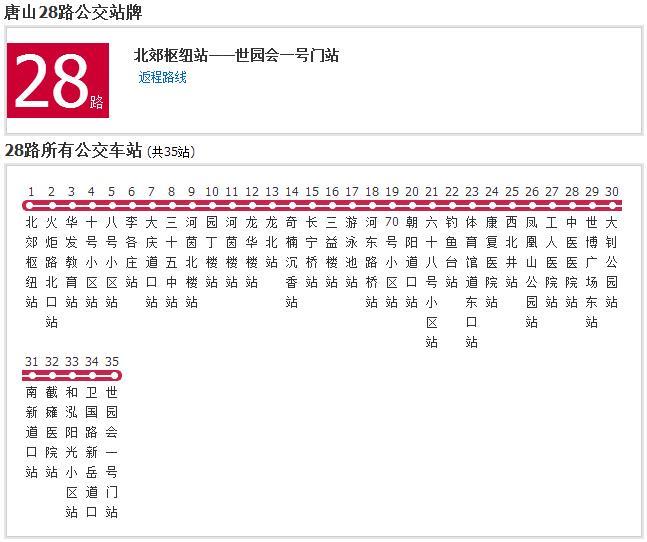 唐山公交28路