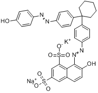 7-羥基-8-[[4-[1-[4-[（4-羥基苯基）偶氮]苯基]環己基]苯基]偶氮]萘-1,3-二磺酸鉀鈉鹽