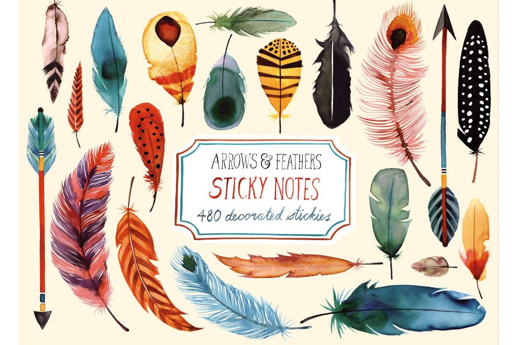 Arrows & Feathers Sticky Notes