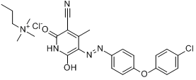 5-[[4-（4-氯苯氧基）苯基]偶氮]-3-氰基-6-羥基-N,N,N,4-四甲基-2-氧代-1(2H)-吡啶丙銨氯化物