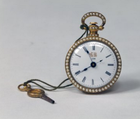 19世紀鍍金琺瑯懷表