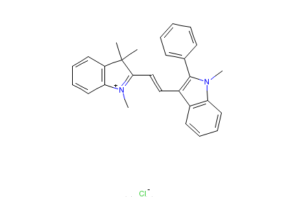 1,3,3-三甲基-2-[2-（1-甲基-2-苯基-1H-吲哚-3-基）乙基]-3H-吲哚翁