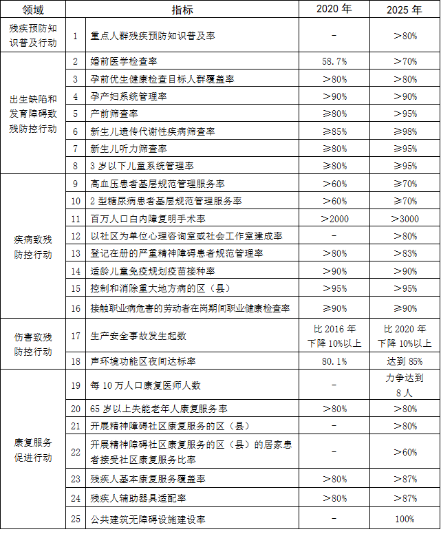 銅川市殘疾預防行動計畫（2021-2025年）