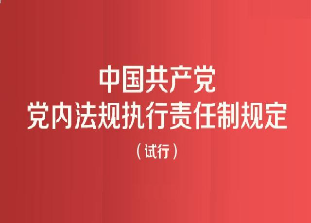 中國共產黨黨內法規執行責任制規定