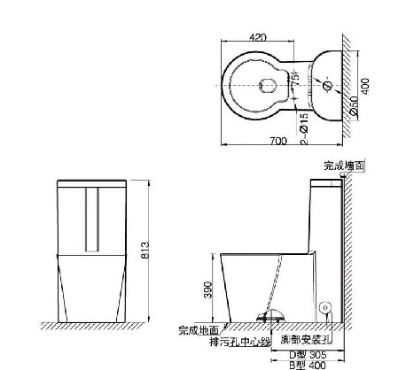 座便器安裝圖示