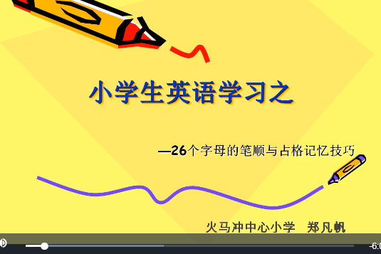 26個字母的筆順與占格記憶技巧