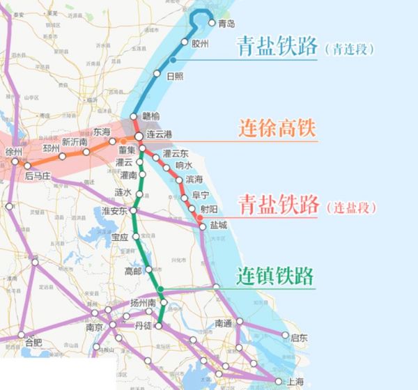 連雲港地區途經鐵路